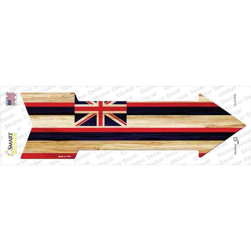 Hawaii State Flag Novelty Arrow Sticker Decal