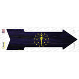 Indiana State Flag Novelty Arrow Sticker Decal Small