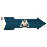 Louisiana State Flag Novelty Arrow Sticker Decal