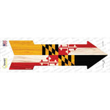 Maryland State Flag Novelty Arrow Sticker Decal Small