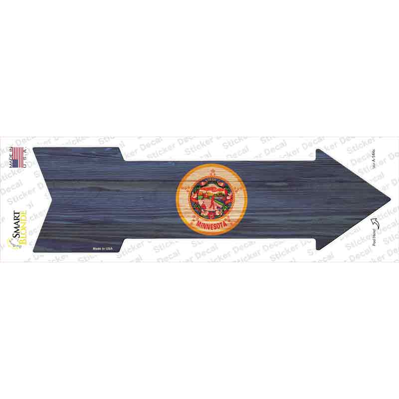 Minnesota State Flag Novelty Arrow Sticker Decal