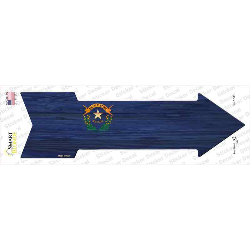 Nevada State Flag Novelty Arrow Sticker Decal