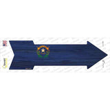 Nevada State Flag Novelty Arrow Sticker Decal