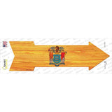 New Jersey State Flag Novelty Arrow Sticker Decal