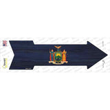 New York State Flag Novelty Arrow Sticker Decal Small