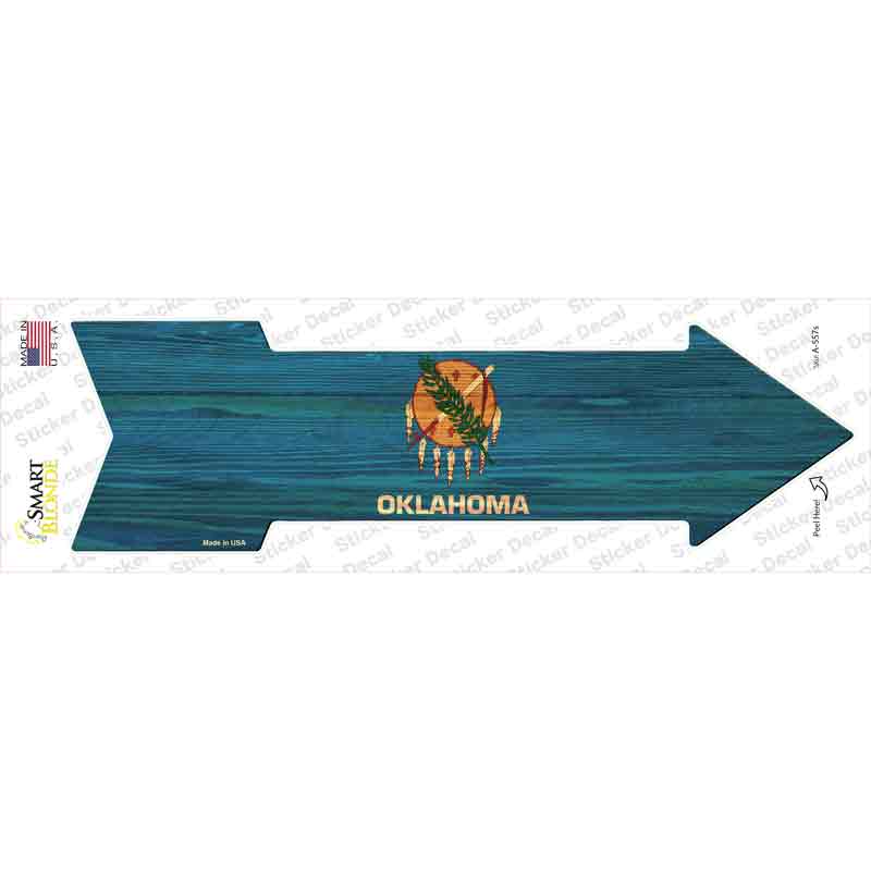 Oklahoma State Flag Novelty Arrow Sticker Decal
