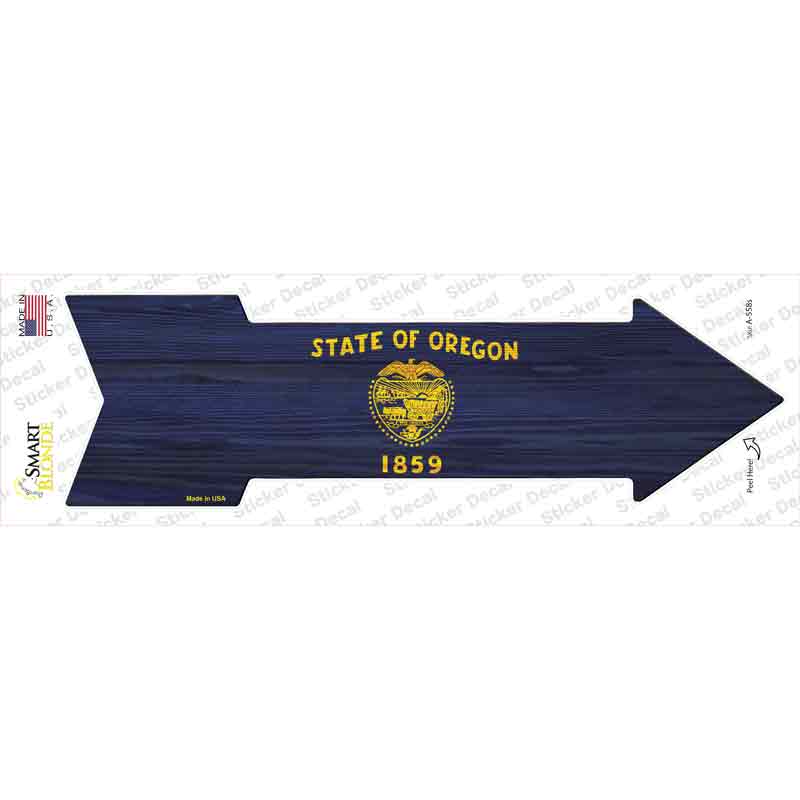 Oregon State Flag Novelty Arrow Sticker Decal