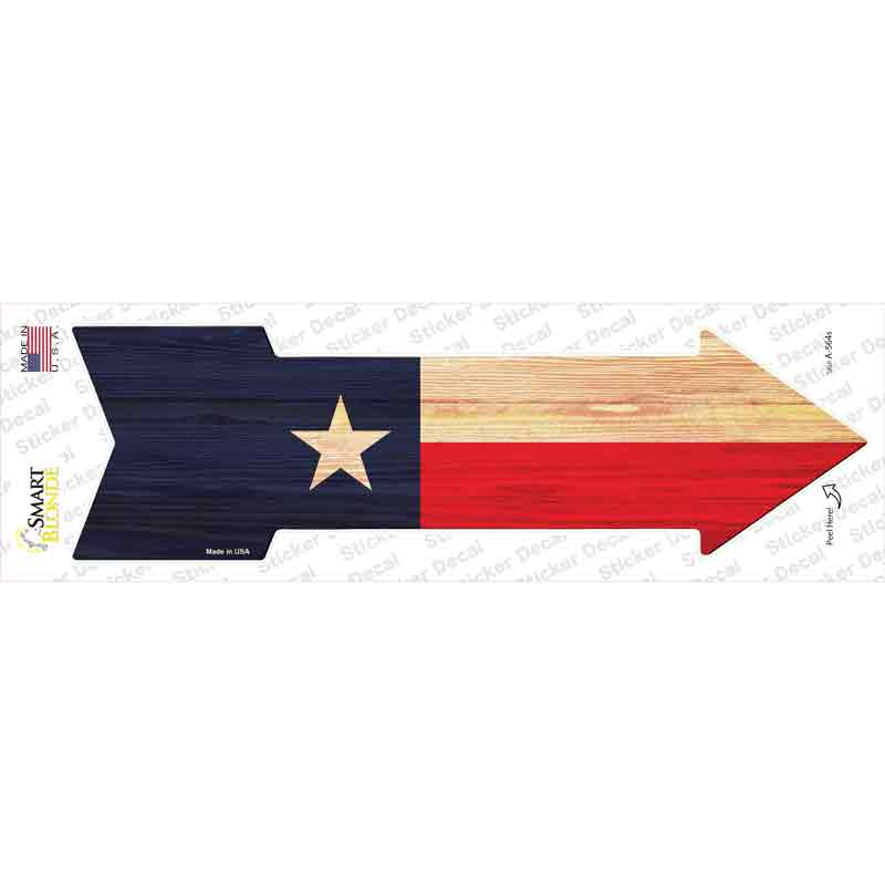 Texas State Flag Novelty Arrow Sticker Decal Small