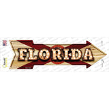 Florida Bulb Lettering Novelty Arrow Sticker Decal Small