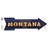 Montana Bulb Lettering Novelty Arrow Sticker Decal Small