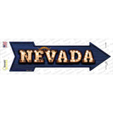 Nevada Bulb Lettering Novelty Arrow Sticker Decal Small