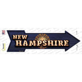 New Hampshire Bulb Lettering Novelty Arrow Sticker Decal Small