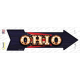 Ohio Bulb Lettering Novelty Arrow Sticker Decal Small