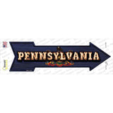 Pennsylvania Bulb Lettering Novelty Arrow Sticker Decal Small