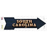 South Carolina Bulb Lettering Novelty Arrow Sticker Decal Small