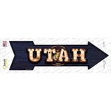 Utah Bulb Lettering Novelty Arrow Sticker Decal Small