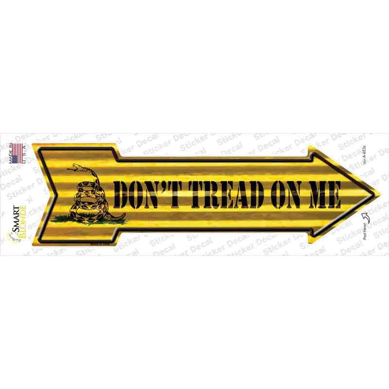 Dont Tread On Me Novelty Arrow Sticker Decal Small