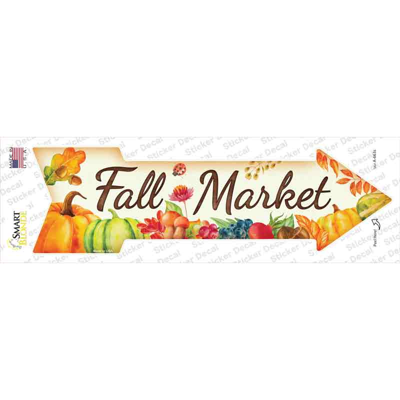 Fall Market Novelty Arrow Sticker Decal Small