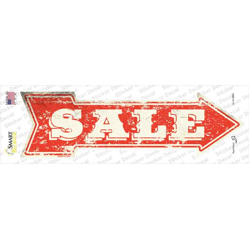 For Sale to the Right Novelty Arrow Sticker Decal