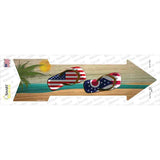 US and Ohio Flag Flip Flop Novelty Arrow Sticker Decal Small