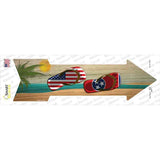 US and Tennessee Flag Flip Flop Novelty Arrow Sticker Decal Small