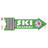 Ski Lessons Novelty Arrow Sticker Decal Small