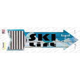 Ski Lift Sky Novelty Arrow Sticker Decal Small