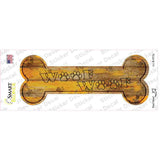 Woof Woof Novelty Bone Sticker Decal Small