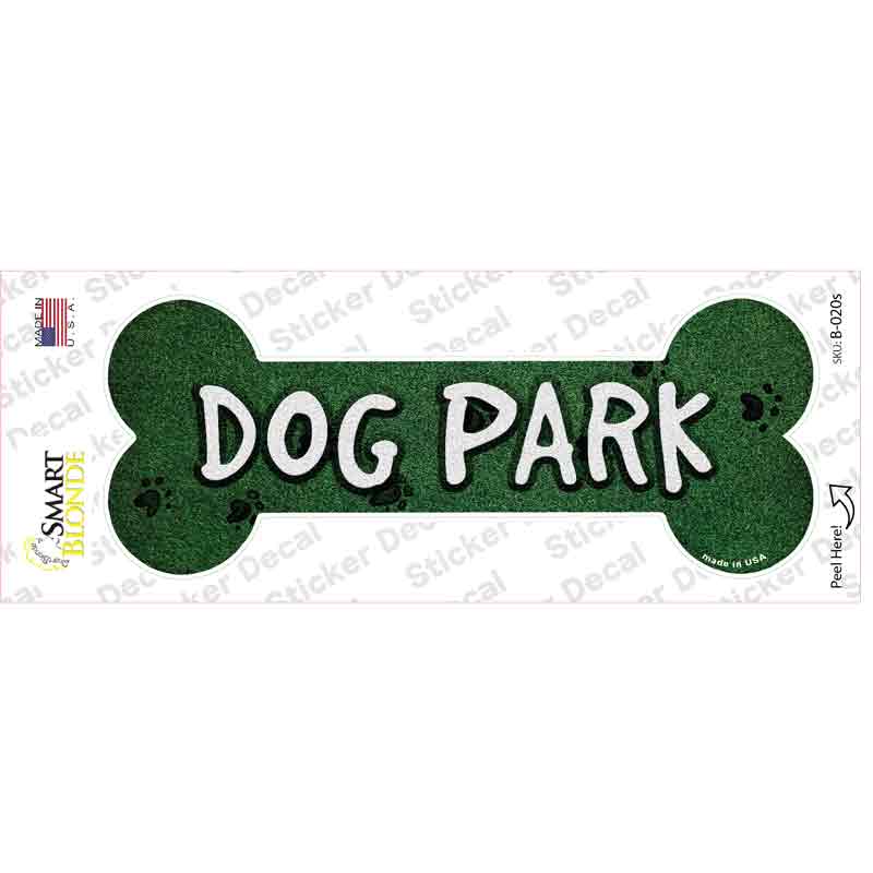Dog Park Novelty Bone Sticker Decal Small