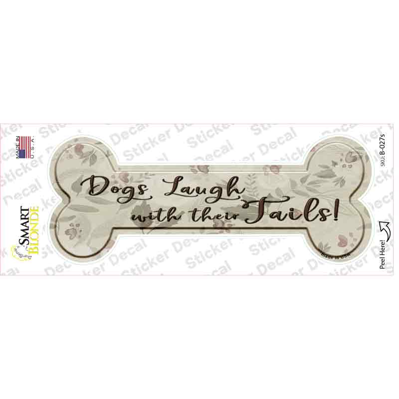 Laugh With Tails Novelty Bone Sticker Decal Small
