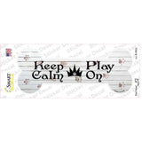 Keep Calm Play On Novelty Bone Sticker Decal Small