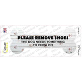 Please Remove Shoes Novelty Bone Sticker Decal Small