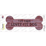 This Farm Loves its Dog Novelty Bone Sticker Decal Small