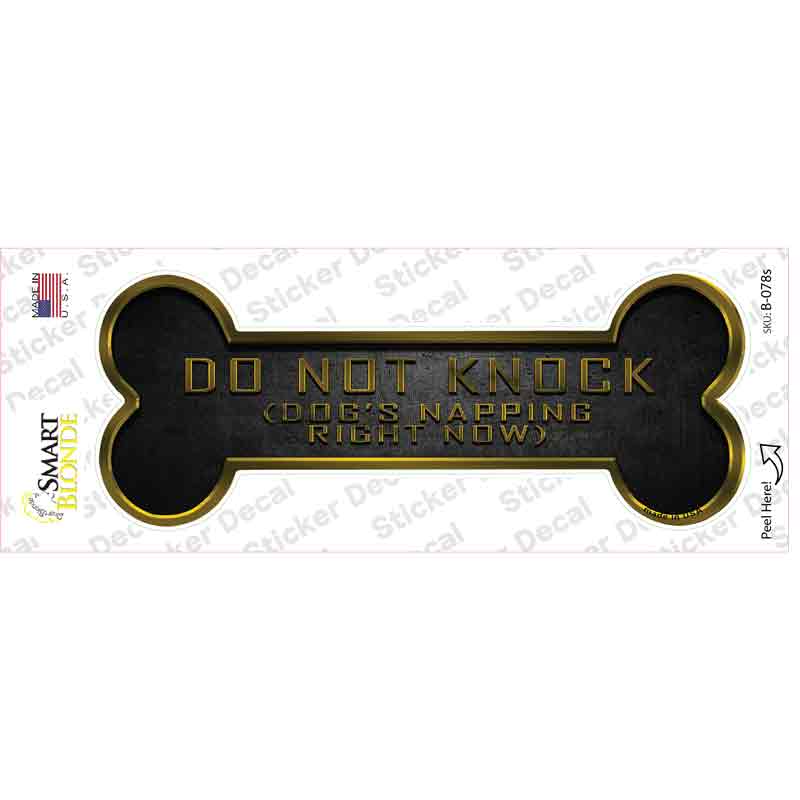 Dog is Napping Novelty Bone Sticker Decal Small