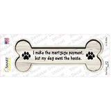 Dogs Owns House Novelty Bone Sticker Decal Small