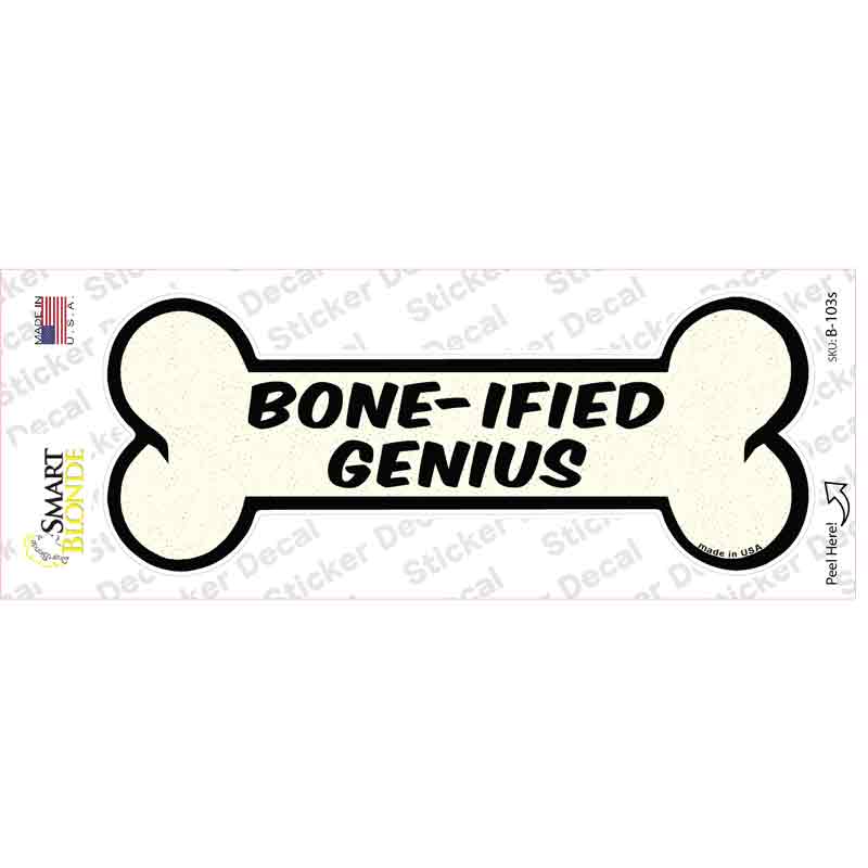 Boneified Genius Novelty Bone Sticker Decal Small