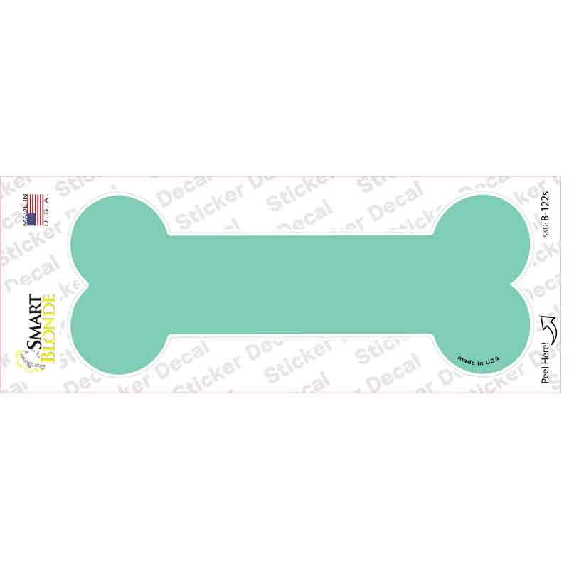 Mint Solid Novelty Bone Sticker Decal Small