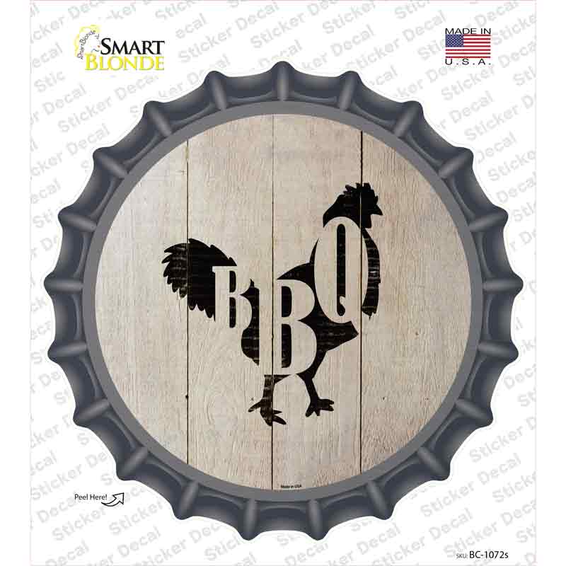 Chickens Make BBQ Novelty Bottle Cap Sticker Decal Small