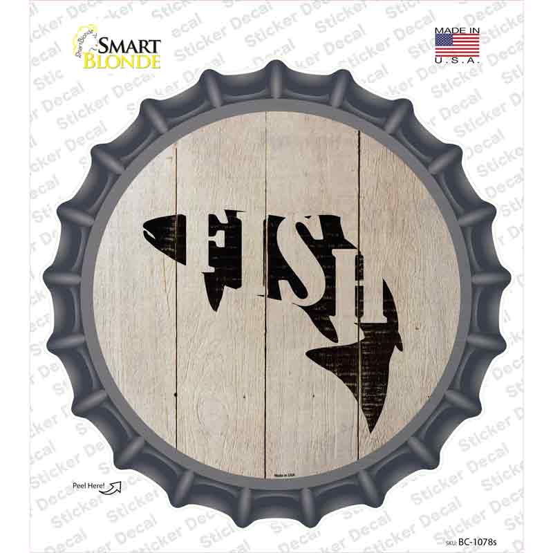 Fish Make Fish Novelty Bottle Cap Sticker Decal Small