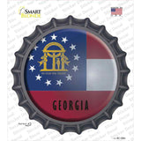 Georgia State Flag Novelty Bottle Cap Sticker Decal Small