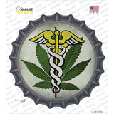 Cannabis Caduceus Novelty Bottle Cap Sticker Decal Small