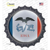 Iowa State Flag Novelty Bottle Cap Sticker Decal Small