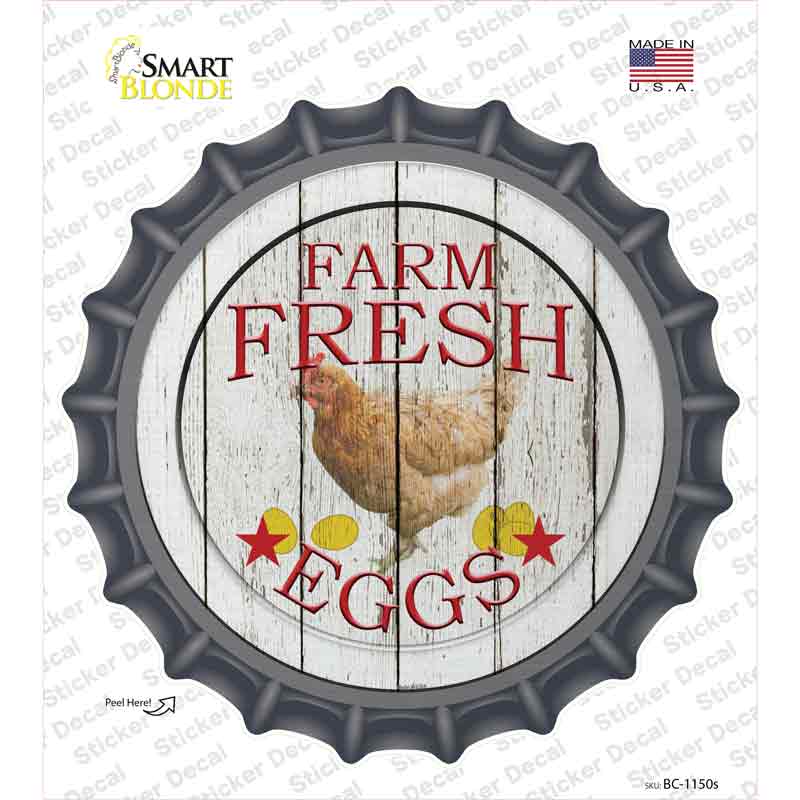 Farm Fresh Eggs Novelty Bottle Cap Sticker Decal Small