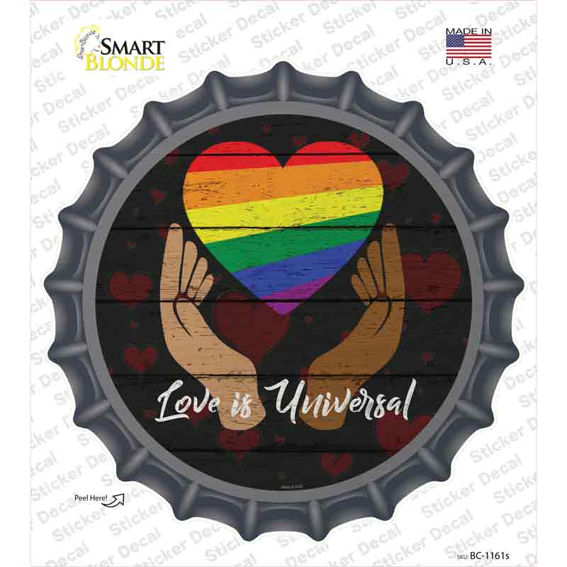 Love Is Universal Novelty Bottle Cap Sticker Decal Small