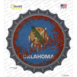 Oklahoma Rusty Stamped Novelty Bottle Cap Sticker Decal Small