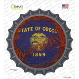 Oregon Rusty Stamped Novelty Bottle Cap Sticker Decal Small