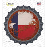 Texas Rusty Stamped Novelty Bottle Cap Sticker Decal Small