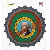 Washington Rusty Stamped Novelty Bottle Cap Sticker Decal Small