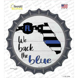 Florida Back The Blue Novelty Bottle Cap Sticker Decal Small