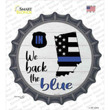 Indiana Back The Blue Novelty Bottle Cap Sticker Decal Small